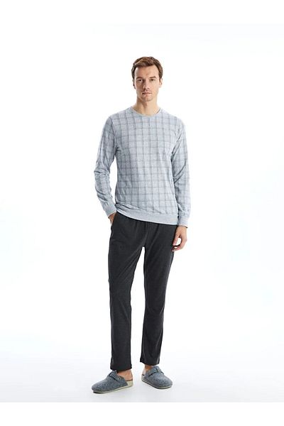 LC Waikiki Σετ ανδρικές γκρι πιτζάμες - Standard Fit, T T