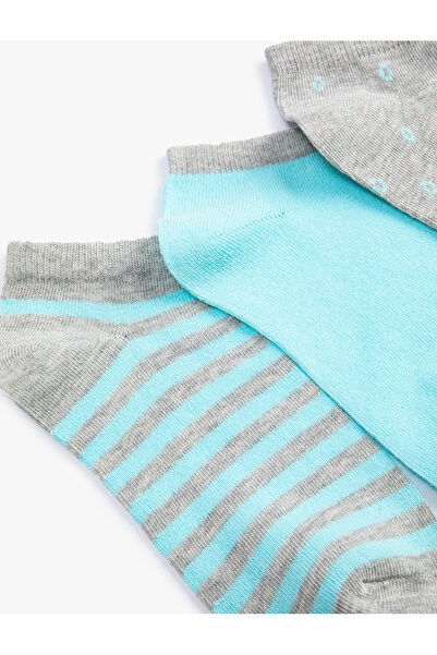 Koton Set of 3 Striped Booties Socks - Multicolored