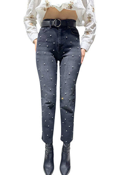 PİNK HOLLYWOOD Likralı Kadın Taşlı Kot Pantolon