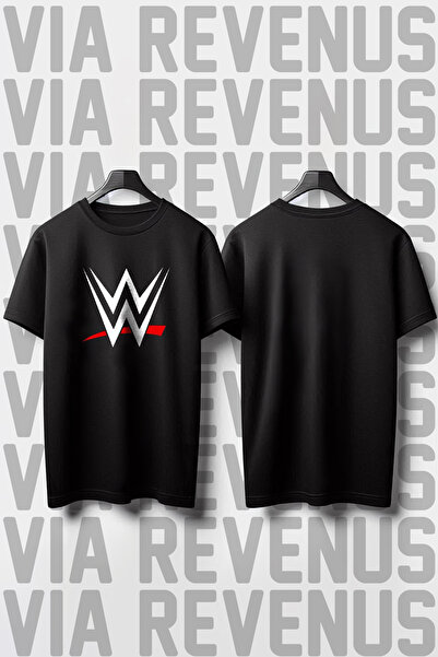 Vordevia WWE / Tricou larg cu imprimeu de lupte americane
