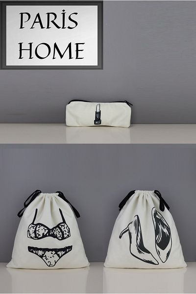 Paris Home 3 Pack Γυναικεία Παπούτσια Εσώρουχα Κραγιόν Organizer Ντουλάπα Organizer Ταξιδιωτική βαλίτσα Organizer