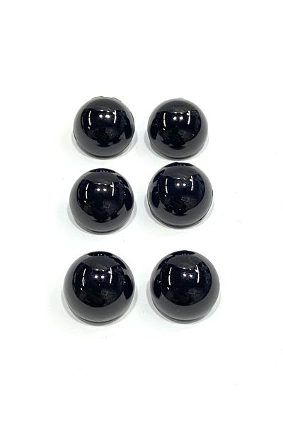 karantuhafiye Pearl Button / Medium Button / Set of 6 / 1.5 cm / Black