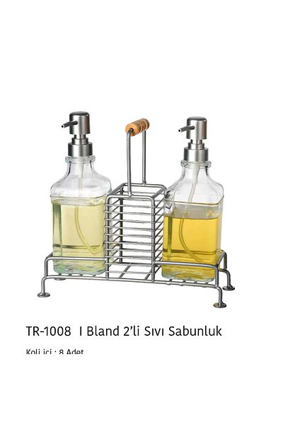 AROW Set of 2 Liquid Soap Dishes with Kndly Stand