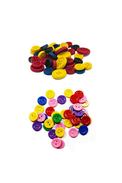 Glanart 60 komada plastičnih dugmadi različitih veličina (1,2 cm 50 komada + ...