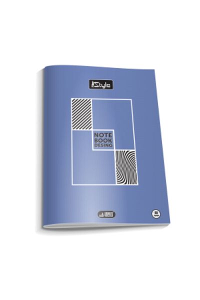 Glanart A4 Size 60 Sheets Checked Red Lined Notebook with Plastic Cover - 1 Piece Newstyle