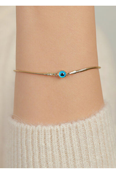 kuyumcu nurettin 2.60 gr (GRAM) Nazar Boncuklu Balık Sırtı Bileklik Künye 14 ...