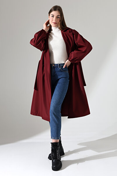 ensade Mevsimlik Kuşaklı Gabardin Trençkot