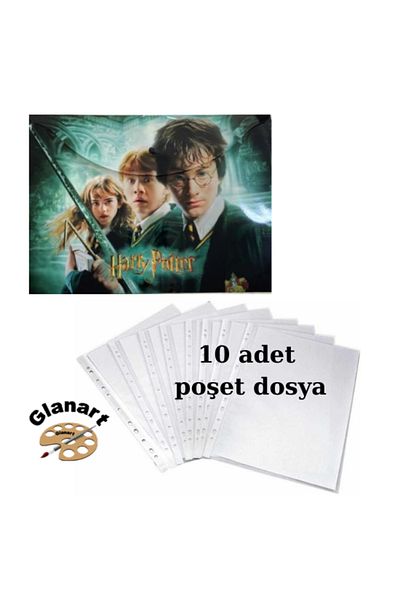 Glanart A4 size snap homework file +10 bag file