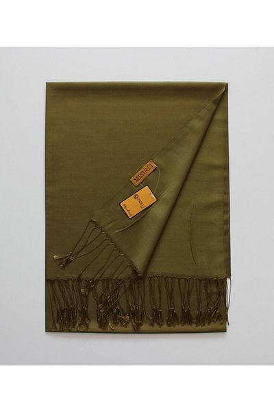 Mısırlı Şal Cocoon cu aspect de mătase, verde henna