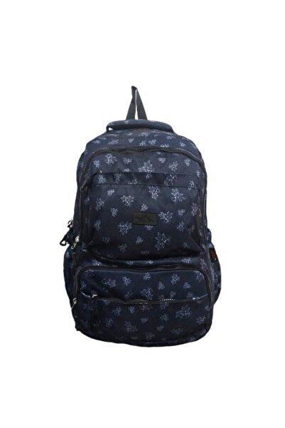 Glanart 5-кишеньковий водонепроникний шкільний рюкзак, інвертекс тканина з листяним візерунком, середня школа, ліцей, розмір k.laci