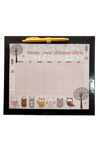 Glanart daily weekly planner 60 sheets mausepad type with ballpoint pen