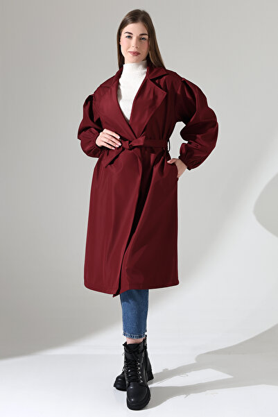 ensade Mevsimlik Kuşaklı Gabardin Trençkot