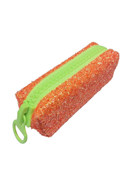 Glanart suport creion mare cu fermoar cu margele 5x7x20cm