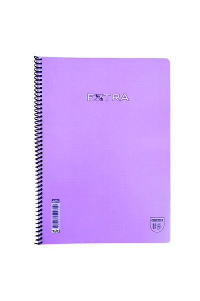 Glanart Carnet fără linii cu 96 de coli, copertă din plastic, dimensiunea A4