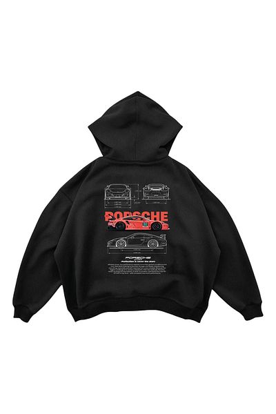 SVART WEAR Φούτερ Porsche GT3RS Design Premium Oversize με κουκούλα