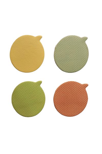 Glanart polka dot shaped notepapers adhesive 4 pieces x 20 sheets