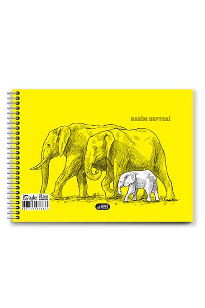 Glanart 35X50 Picture Notebook Plastic Cover 25 Sheets Picket-Trail Textured Surface Newstyle 1 Pc Yellow