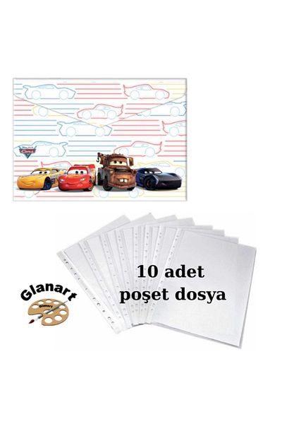 Glanart ملف الواجبات المنزلية بحجم A4 + 10 أكياس