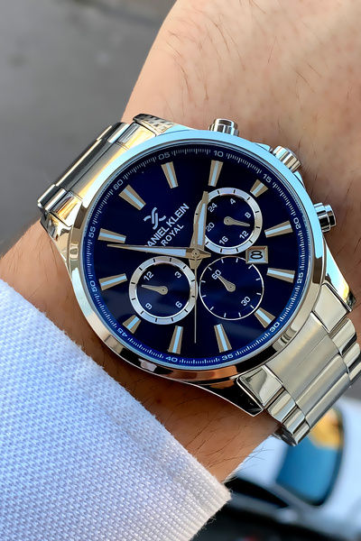 Daniel Klein %100 Orijinal Erkek Saati Bileklik Hediyeli Gümüş Kordon Siyah K...