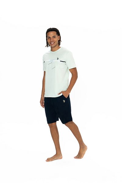 U.S. Polo Assn. U.S. Polo Assn. Set pijama pantaloni scurți pentru bărbați/Mint la1fo8nt8ai8n2e