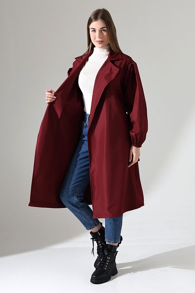 ensade Seasonal Belted Gabardine Trench Coat