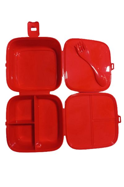Mikro Red Cut 4 Compartment Feeding Bowl
