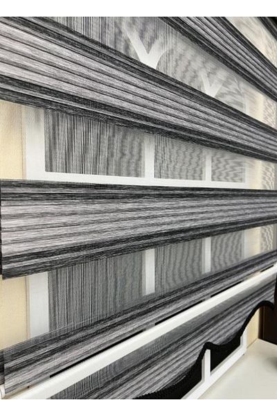 StorBurada Gray Color Zebra Roller Blind Skirt - Sectional, St 013