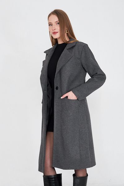 SevdeUgur Women's Anthracite Stamp Coat / Sevde Ugur