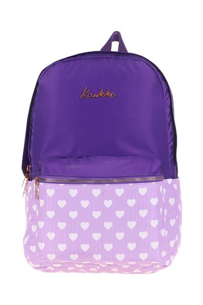 KAUKKO Rucsac mov moale floral - K1492