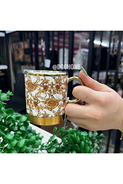 DGCHOME Romano Porselen Kupa - 200 ml