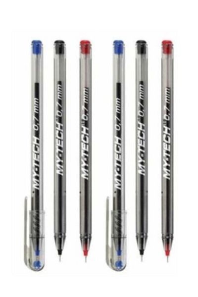 Pensan My-tech Ballpoint Pen 0.7mm 6 Pieces 3 Different Colors