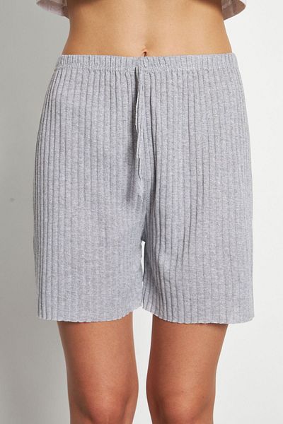 Oyga A. Pantaloni scurti din velur gri pentru damă Pantaloni de pijama - Îmbrăcăminte confortabilă pentru soare