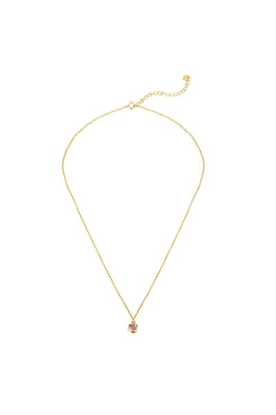 Glanzstücke München Silberhalskette Kette mit Anhänger Sterling Silber gelbgold Amethyst