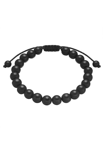 True Rebels Edelsteinarmband Armband Achat schwarz