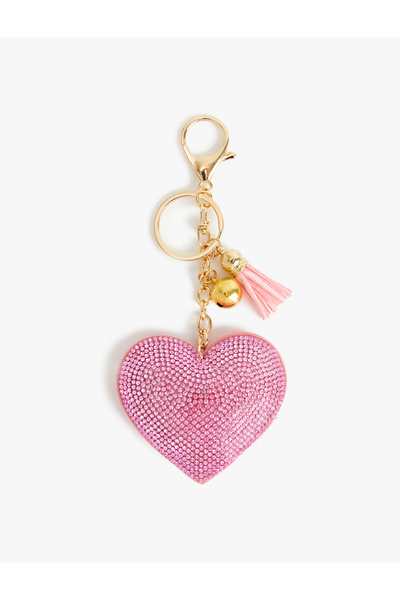 Koton Taşlı Kalpli Anahtarlık