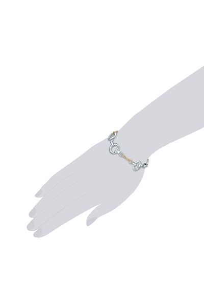 Lulu & Jane Modeschmuckarmband Armband silber gelbgold