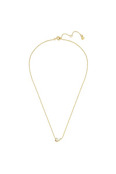 Glanzstücke München Silberhalskette Kette mit Anhänger Sterling Silber gelbgold Opal weiß