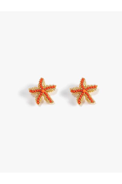 Koton Earrings Starfish Shaped Beaded