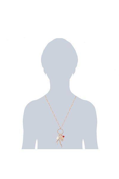 Lulu & Jane Modeschmuckhalskette Kette roségold Süßwasser-Zuchtperle weiß