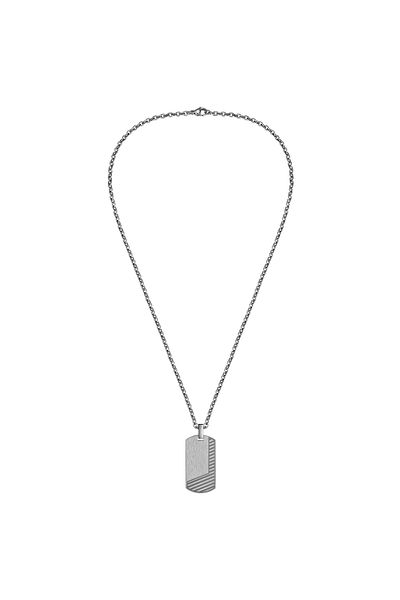 True Rebels Edelstahlhalskette Kette mit Anhänger Edelstahl gunmetal