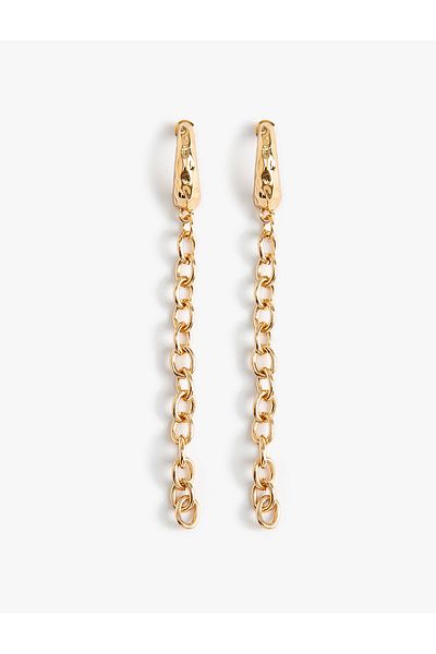 Koton Large Chain Earrings Steel and Zinc Alloy