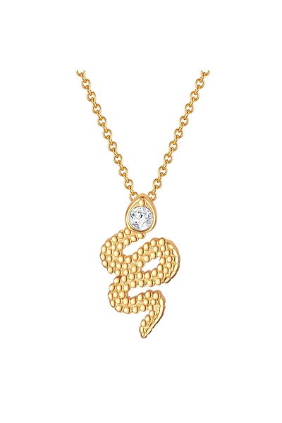Lulu & Jane Kette mit Kristallen von Swarovski® Kette mit Anhänger gelbgold verziert mit Kristallen von Swarovsk