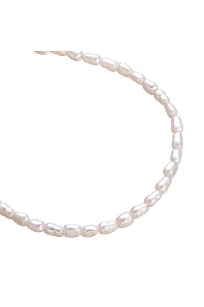 eastside Edelstahlarmband Armband Edelstahl Gelbgold Perle (SYNTH.) Weiß