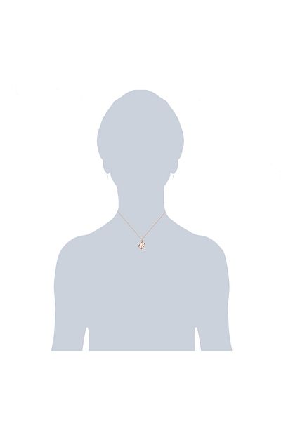 Lulu & Jane Modeschmuckhalskette Kette Roségold Zirkonia Weiß