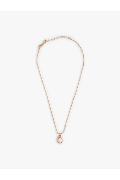 Koton Minimal Necklace with Natural Stones