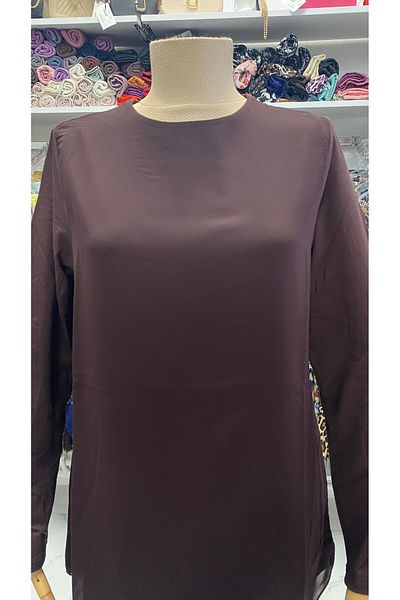 Zeynep Butik Туника от шифон и пениран памук Efraze - дълъг ръкав, 71 см 4433 1632