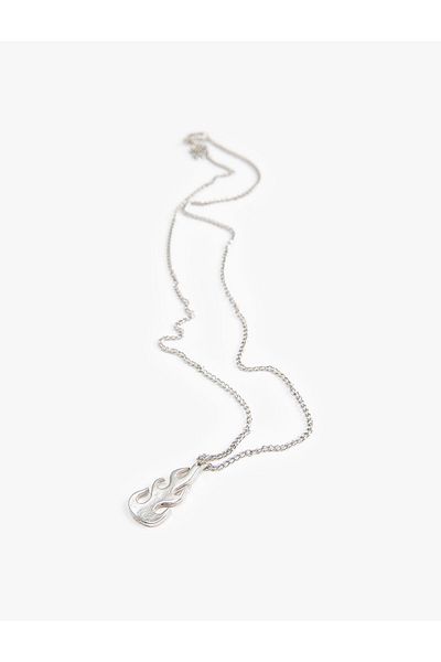 Koton Chain Necklace Metal Charm Detailed Dangle