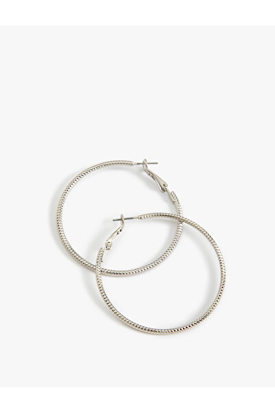 Koton Dokulu Çelik Halka Küpe