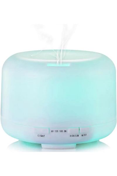 fulina 500ml large capacity air humidifier,two atomization modes,7-color light,with remote control,green