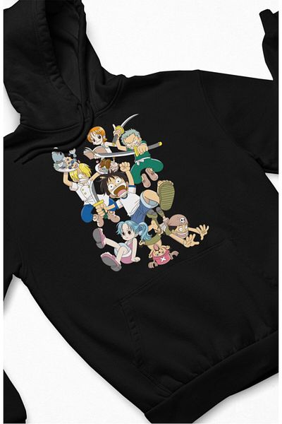 Fuddy Moda One Piece Printed Unisex Hooded Oversize Sweatshirt